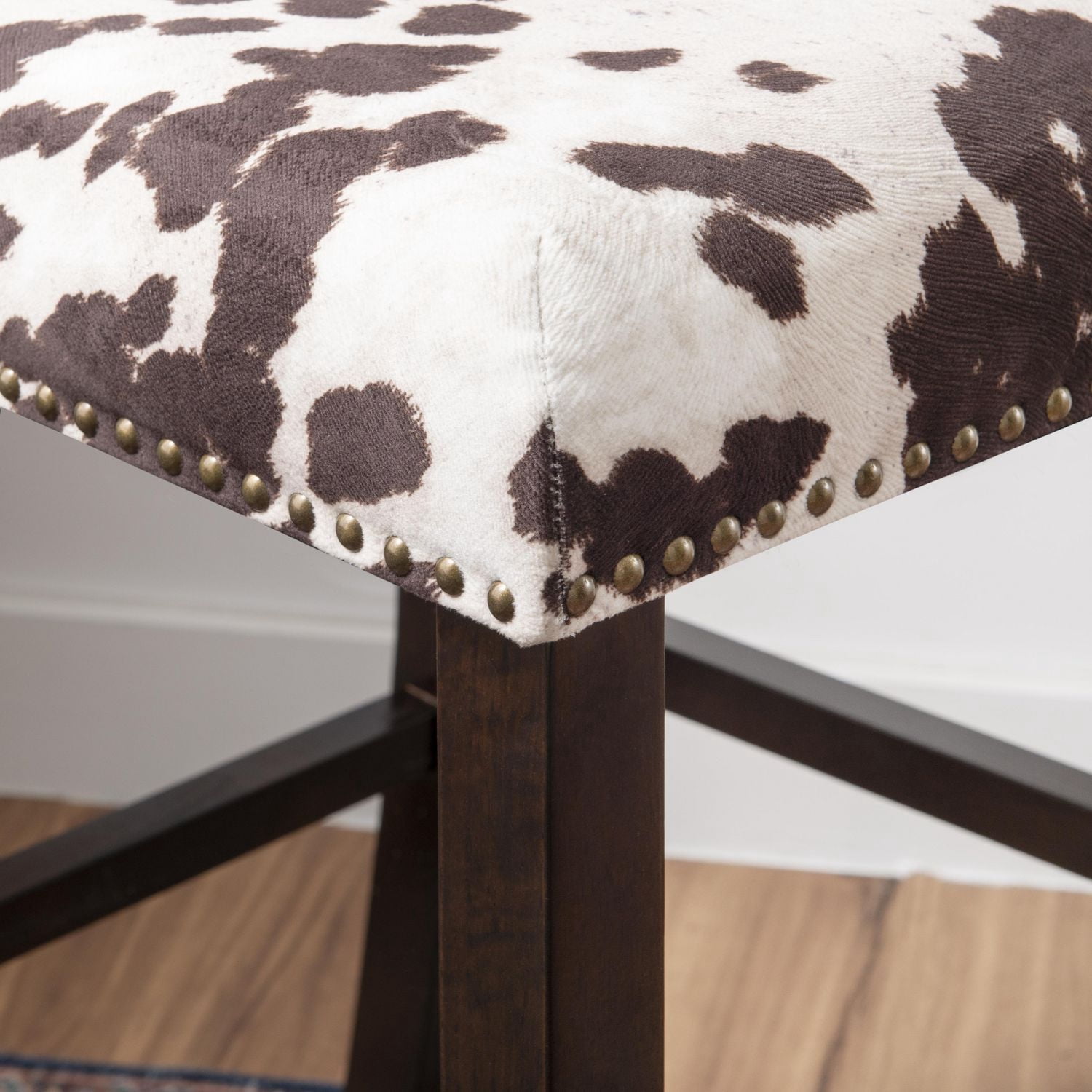Tabouret de bar Noah imprimé vache marron