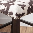 thumbnail image 3 of Tabouret de bar Noah imprimé vache marron, 3 of 9