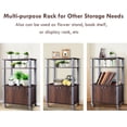 thumbnail image 4 of Gymax Bakers Rack Microwave Stand Rolling Storage Cart Multi-functional Display Walnut, 4 of 9