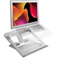 thumbnail image 1 of Support pour Ordinateur Portable, Support Ergonomique en Aluminium Réglable avec Caoutchouc Antidérapant, Compatible avec Ordinateurs Portables 10-15.6, Argent, 1 of 1