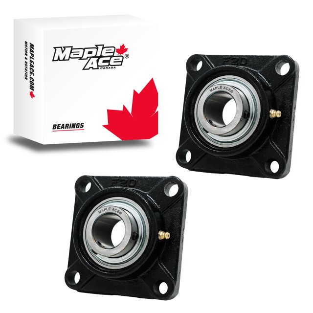 MAPLE ACE UCF207-23 R3 Triple-Lip Seal Flange Bearing 1-7/16" Bore 4-Bolt Solid