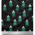 thumbnail image 3 of Soimoi Satin Silk Fabric Snow & Tree Christmas Fabric Prints by Yard 42 Inch Wide, 3 of 3