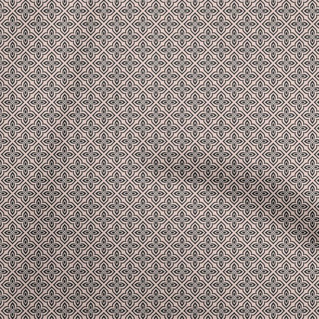 oneOone Polyester Spandex Light Pink Fabric Asian Block Craft Projects Decor Fabric Printed By The Yard 56 Inch Wide
