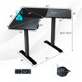 thumbnail image 4 of Giantex Bureau Électrique Réglable en Hauteur, Bureau d'Ordinateur Debout en Forme de L avec Roulettes, Bureau d'Angle Assis-Debout pour le Bureau à Domicile, Noir, 4 of 10