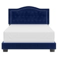 thumbnail image 3 of Modern Velvet Upholstered 60" Queen Bed in Blue, 3 of 7