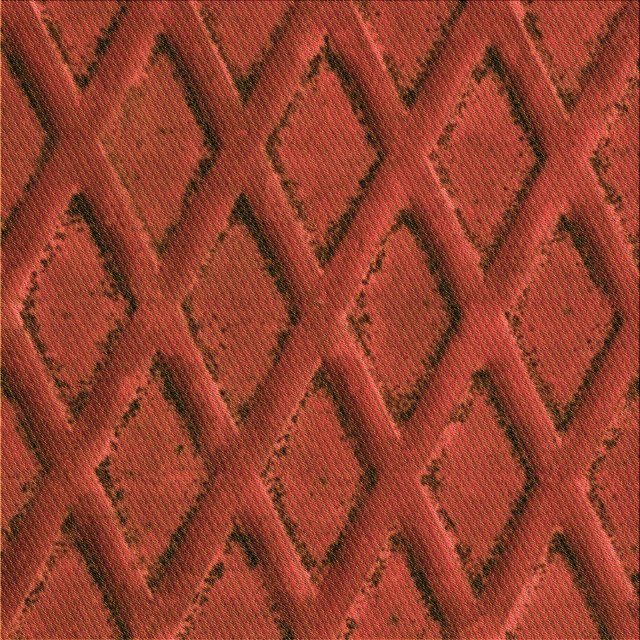 Ahgly Company Tapis de Zone Carré Lavable en Machine Orange Rouge Orange, 6 Pieds Carré