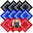 thumbnail image 1 of Basico 100% Cotton Head Wrap Bandanas 12 Pack, 1 of 8