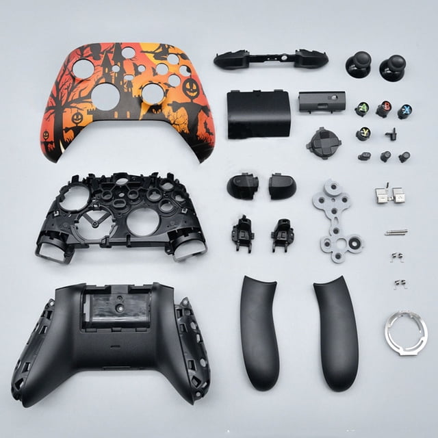 Replacement Shell Kit for Xbox Series X & S Controller, Full Shell Cover, Panel, Mid Frame, Side Rails, Buttons (ABXY, LT RT, LB RB) DIY Custom Shell and Thumbsticks