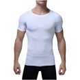 thumbnail image 1 of Birdeem Chemises pour Hommes Chemises d'Été Unies Ajustées Sport Train Manches Courtes Col Rond, 1 of 9