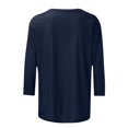 thumbnail image 4 of BVOFAR T-Shirts Chrétiens à Imprimé Lettre pour Femmes Col Rond Manches 3/4 Décontracté Cadeaux de Vacances T-Shirts Béni, 4 of 5