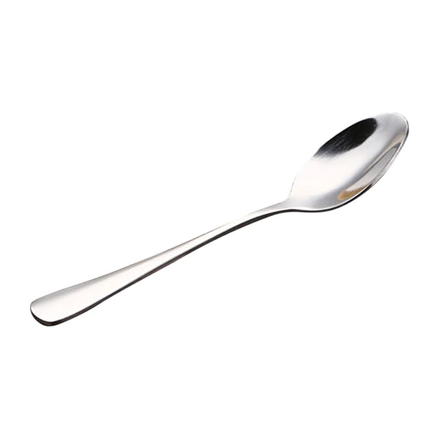 XZNGL 1010 Smooth Handle Tableware Stainless Steel Spoon Coffee Spoon Fruit Fork Hotel Supplies Round Spoon Dining Spoon Childrens Spoon