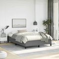 thumbnail image 1 of vidaXL Bed Frame Dark Grey 137x190 cm Fabric, 1 of 6