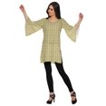 thumbnail image 3 of Moomaya Kurtis Courtes en Poly-Crêpe pour Femmes, Robe à Manches Kimono Imprimée, Haut Indien, 3 of 5