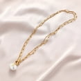 thumbnail image 3 of FcBaudy Collier pour Femmes, Bijoux pour Femmes, Bijoux pour Femmes Collier Étoile Perle Ronde en Acier Inoxydable Personnalité Belle Élégante Dame Collier Clavicule en Acier Titane Collier Clavicule, 3 of 6