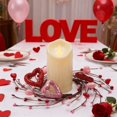 thumbnail image 3 of Anneau de Bougie de la Saint-Valentin, Centre de Table Floral avec Verdure et Baie pour Table, 3 of 5