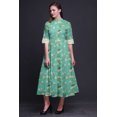 thumbnail image 4 of Bimba Robe-Chemise Mi-Mollet pour Femmes à Manches Roulées à Imprimé Floral Boutonnée - Grand, 4 of 5