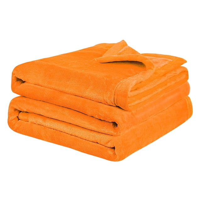 Unique Bargains Flannel Fleece Blanket Soft Warm Wide Hemmed
