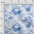 thumbnail image 2 of oneOone Rayon Medium Blue Fabric Damask Sewing Material Print Fabric By The Yard 56 Inch Wide, 2 of 4