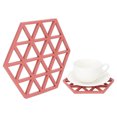 thumbnail image 4 of Silicone Pot Holders, Heat Insulation Silicone Coasters Durable Stable High Reliability  For Hotel For Office For Home Blue,Grey,Red, 4 of 8