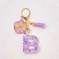 thumbnail image 1 of TopLLC Tools&Home Improvement Initial Letter Keychains For Women Tassel Purple Cute Car Keychain For Wallet Backpack Bag A chopper, 1 of 4
