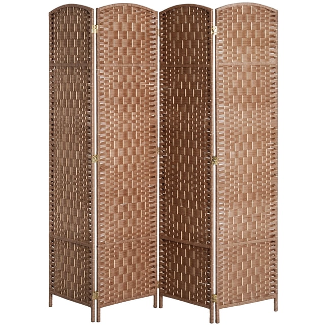 HOMCOM Cloison Pliante à 4 Panneaux Écran d'Intimité Intérieur Décoration pour la Maison