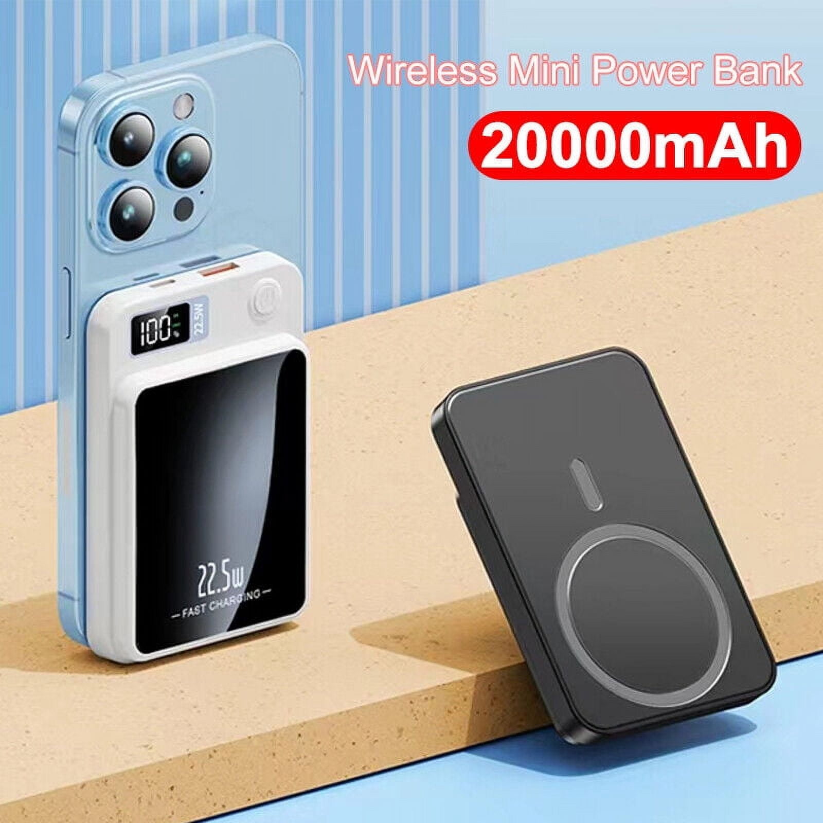 Power Bank for Smartphones, 20000mAh Magnetic Charger with Foldable Stand, for Seamless Charging