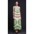 thumbnail image 3 of Bimba Robe Longue Maxi de Soirée pour Femmes en Rayonne Teinture sur Nœuds Imprimée, Dos Nu, à Bretelles Spaghetti - Grande, 3 of 5