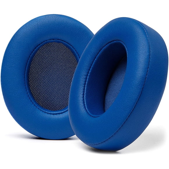 Wicked Coussins Coussinets de Rechange pour Beats Studio 2 & 3 (B0501, B0500) Filaire et Sans Fil / Ne Convient Pas à Beats Solo / Cuir PU Plus Doux, Mousse Améliorée et Adhésif Plus Fort / Bleu