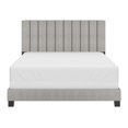 thumbnail image 3 of Modern Fabric Upholstered 60" Queen Bed in Grey, 3 of 7