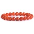 thumbnail image 1 of Angelstones Bracelet Extensible en Perles Rondes 8 mm en Peau de Dragon Rouge Agate 7 Pouces Unisexe, 1 of 2
