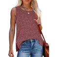 thumbnail image 2 of Cameland Débardeur en Tricot pour Femmes, Col Rond Sans Manches, T-Shirts Décontractés Basiques, 2 of 8
