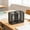 Black, variant on Two Tier Mesh Desk Pen Organizer Basket for Office and Study, Sturdy Metal Construction, 4.92x3.93x2.55in