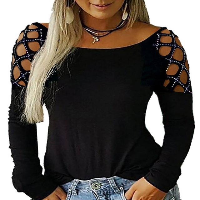 Long Sleeve Blouse Crew Neck Oversized Top (Women‘s Plus) 1 Pack