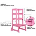 thumbnail image 3 of SDADI Mother's Helper Adjustable Height Kids Kitchen Step Stool, Pink, 3 of 9