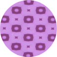 thumbnail image 1 of Ahgly Tapis d'Intérieur Lavable en Machine Carré Violet Transitionnel, 3 Pieds Carré, 1 of 7