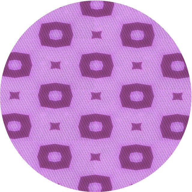 Ahgly Tapis d'Intérieur Lavable en Machine Carré Violet Transitionnel, 3 Pieds Carré