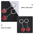 thumbnail image 2 of KAKOWELY keychain accessories 2pcs Adorable Heart Keychain Charm Cute Heart Shaped Key Rings for Women Backpack Hanging Ornament Bag Heart Keyring Bag Hanging Ornament, 2 of 4