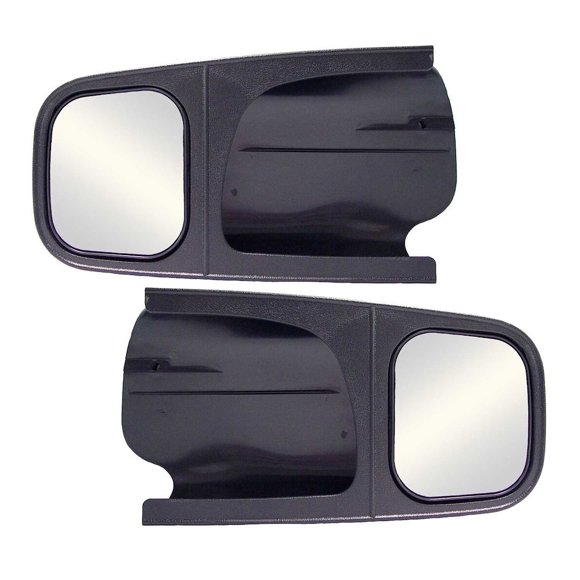 CIPA USA Exterior Towing Mirror 11990 Slide On; Non-Extendable; Glass Manual Adjust; Without Turn Signal Indicator; Without Heat; Non-Folding; Black; Set of 2