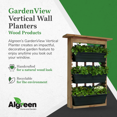 thumbnail image 2 of Algreen Gardenview Decorative Trellis with 3 Vertical Wall Hanging Planters, 2 of 5
