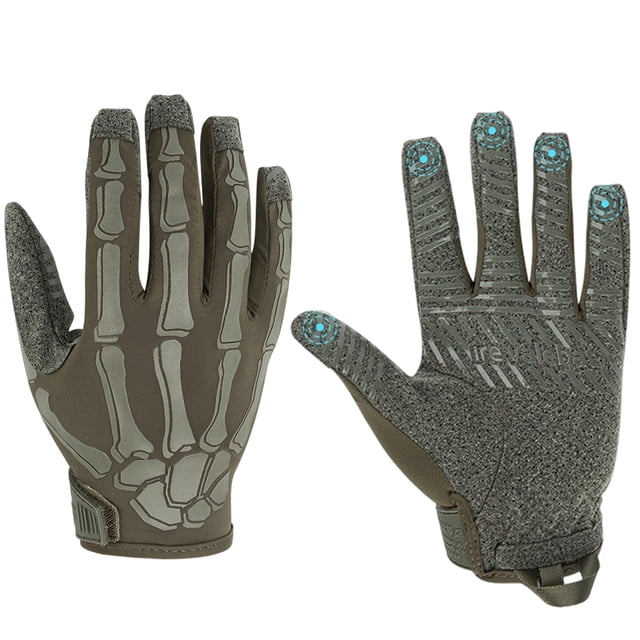 Gants Squelette Chauds Flexibles à Prise Renforcée pour la Randonnée, Plein Air, Chasse, Airsoft, Paintball, Cyclisme, Moto, Multiusage, TG, Vert Militaire