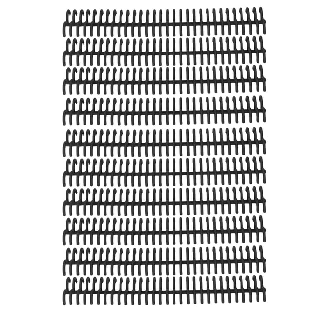 Outil de Reliure en Papier, Réutilisable, Antirouille et Anticorrosion, Diamètre Intérieur 22 mm, Résistant à l'Usure, Tige de Reliure en Feuilles Mobiles en PP, 10 Pcs, pour Magasin, Noir