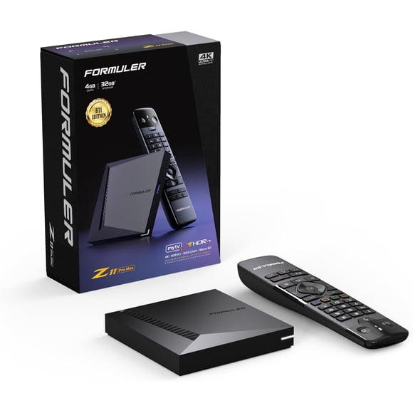 Formuler Z11 Pro Max Android 11 Sans Fil AX 2x2 Gigabit LAN 4 Go Ram 32 Go ROM 4K avec Bluetooth BT1 Télécommande Édition