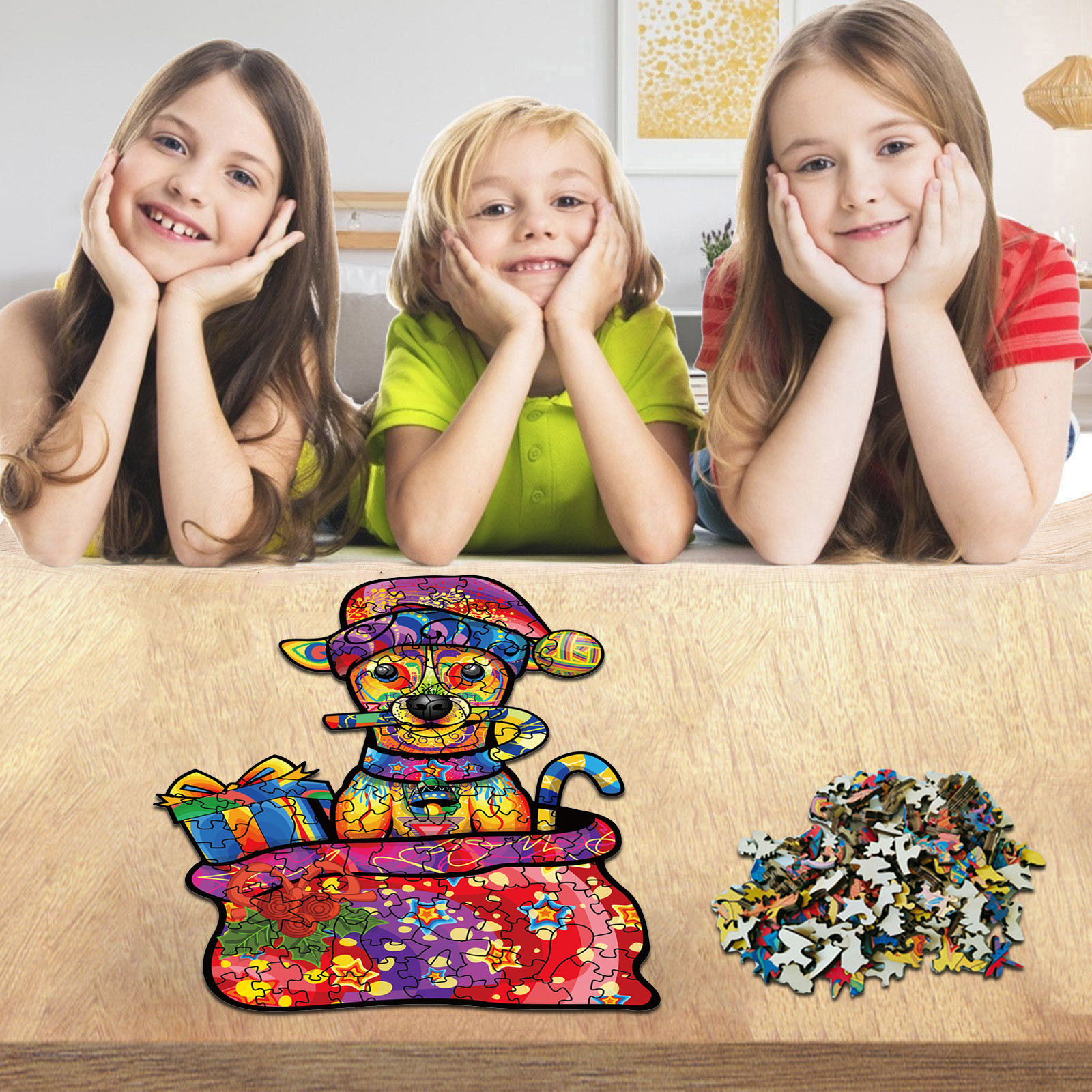 EGNMCR Wooden Puzzle Unique Shape Adults And Kids 5mm Thick Special shaped puzzle Birthday Gifts for Kids