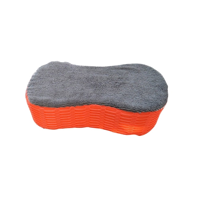 WLOELOEW Orange High Density 8 Shape Absorbent Car Wash Sponge Mesh Block Double Sided Cleaning Sponge For Automotive Orange