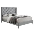 thumbnail image 1 of Better Home Products Alexa Velvet Upholstered Queen Platform Bed in Gray, 1 of 7