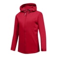 thumbnail image 1 of Veste à Capuche Zippée Rouge pour Femmes Sport Gym Randonnée Course Sortie Tenue pour Adolescentes à Capuche Imperméable Basique Automne Hiver 2025 Vêtements m, 1 of 4