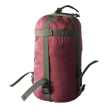 Sleeping Bag Stuff Sack, Compression Sack for Backpacking and Camping Sleeping Red