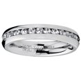 thumbnail image 3 of Women's 4MM High Polish Ladies Eternity Titanium Ring Wedding Cubic Zirconia, 3 of 6