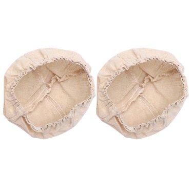 Shisuyan 2 Pcs Panier à Pain en Lin Housse en Tissu Panier de Fermentation Rond pour Boulangerie Maison (13x6cm)