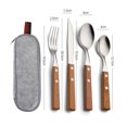 thumbnail image 2 of NETSENG Premium Stainless Steel Travel Utensils with Case, Healthy and Eco-Friendly 4-Piece Set Full Size Forks, Spoons, Portable Cutlery Set with Case, Reusable Cutlery with Case, 2 of 5